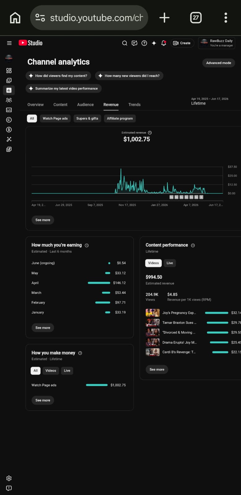 RawBuzz USA screenshot