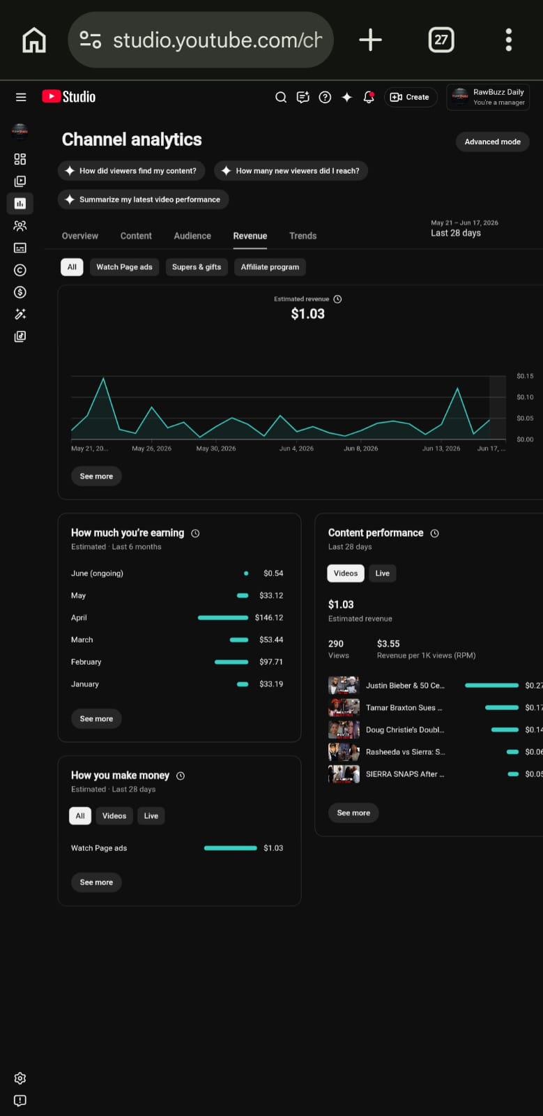 RawBuzz USA screenshot