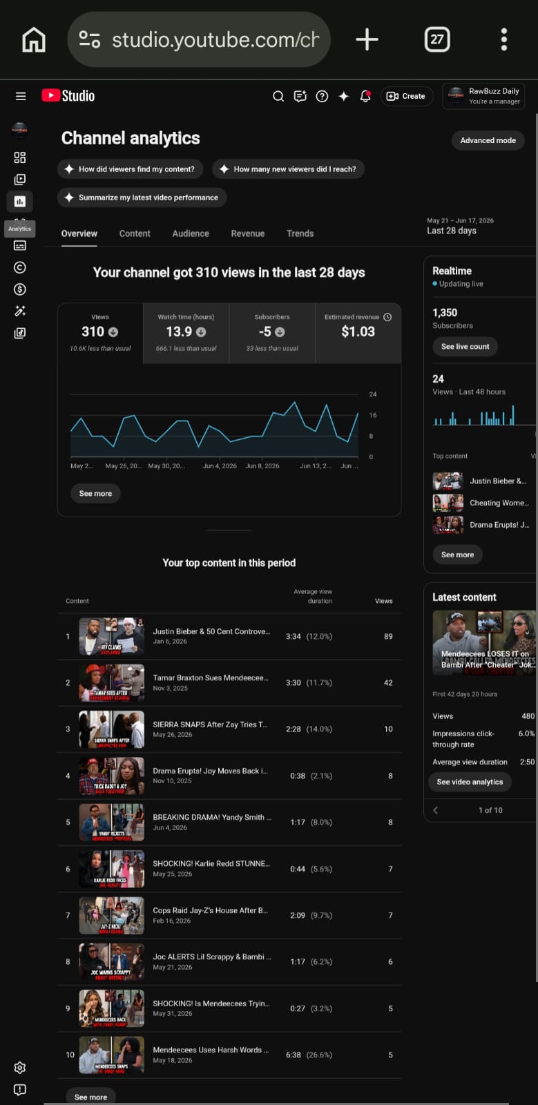 RawBuzz USA screenshot